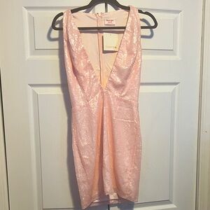 Showpo Blush Sequin Dress